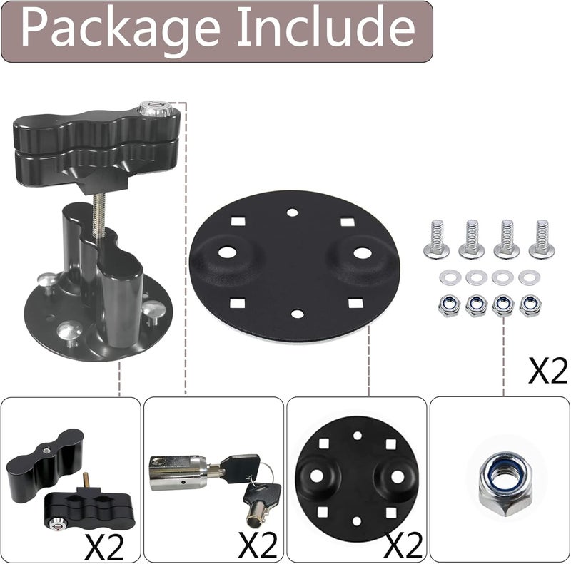 P Polerden Upgraded RX-LOX-PM Pack Mount Lock 2 Pack with Same Keys - Fits for rotopax Locking Mount - Single Key Convenience! (2 Pack) - Image 4
